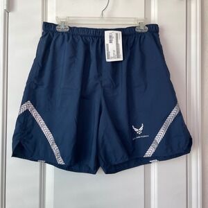 US Air Force Training Shorts Mens Size Medium Navy Blue Reflective 5" Inseam NWT